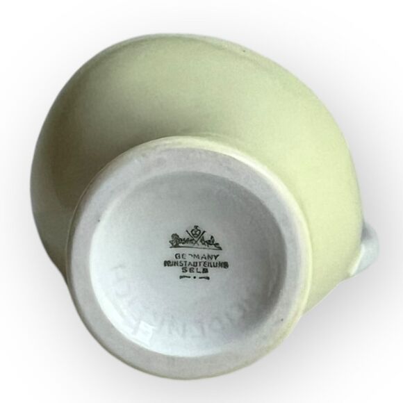 Fritz Heidenreich 1950s for Rosenthal Pregnant Louise Vase 7" Pale Yellow, White - Picture 13 of 16